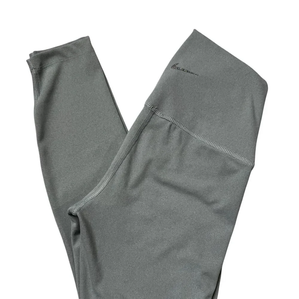 Nike Women's Grey and Green Leggings